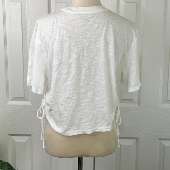 Universal Thread White Short Sleeve Crew Neck Crop Top Size XL - Picture 6 of 9
